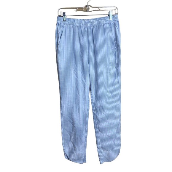 Marine layer blue white striped pants women’s small Allison beach lightweight - Picture 2 of 8